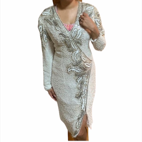 Vintage Dresses & Skirts - Fieri Vintage  Beaded Silk Dress‎
